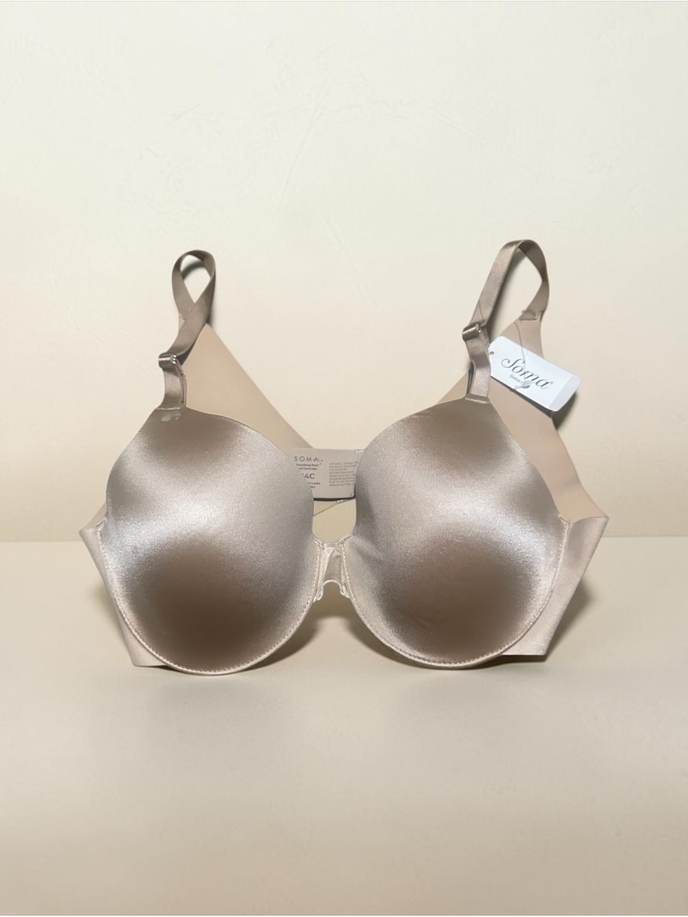 Soma Vanishing Back Full Coverage Bra Warm Amber Size 34C NWT